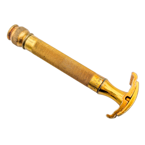Antique 1920 Gold Tone Gillette Safety Razor