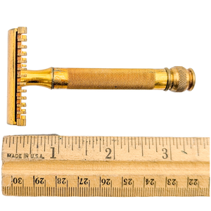 Antique 1920 Gold Tone Gillette Safety Razor