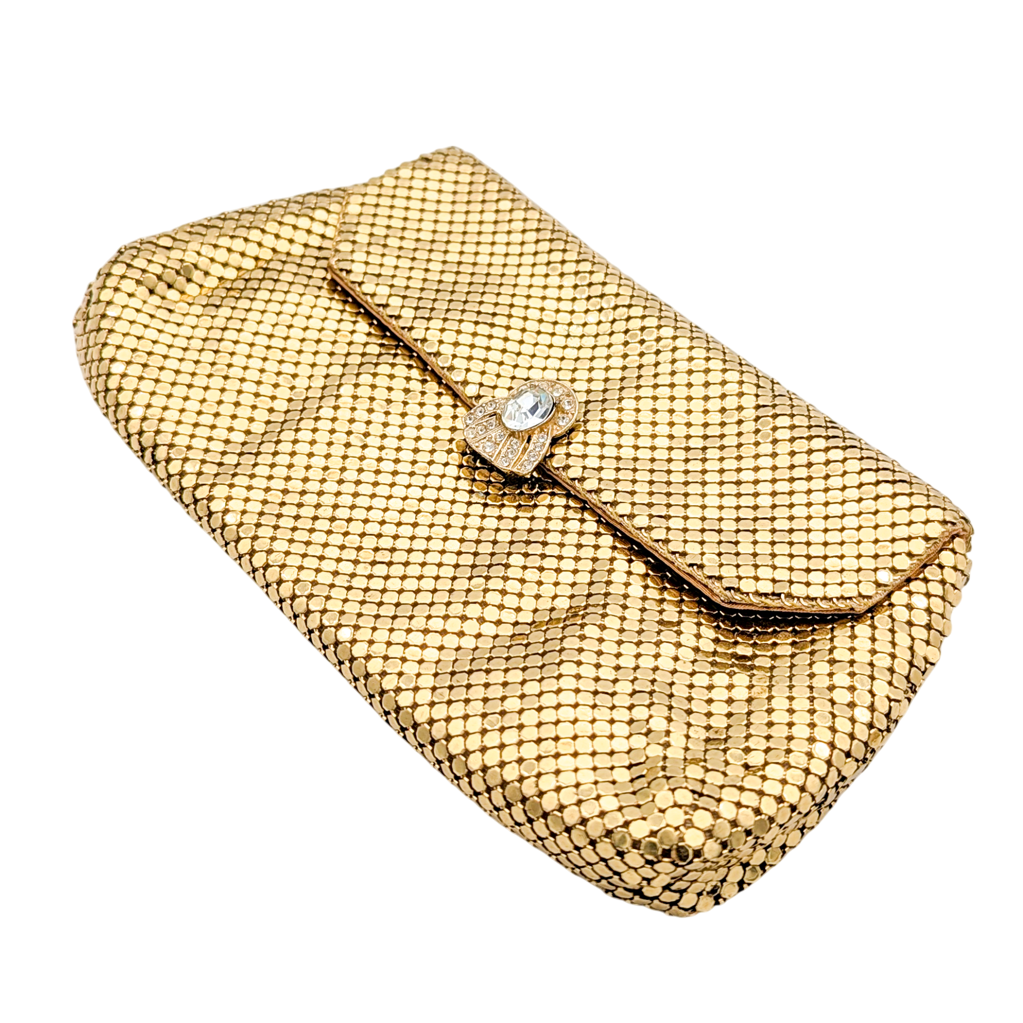 Vintage Whiting & Davis Gold Tone Mesh Coin Purse