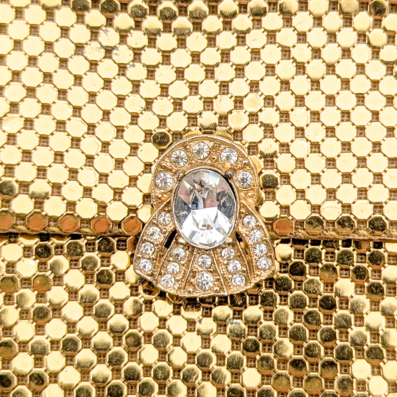 Vintage Whiting & Davis Gold Tone Mesh Coin Purse