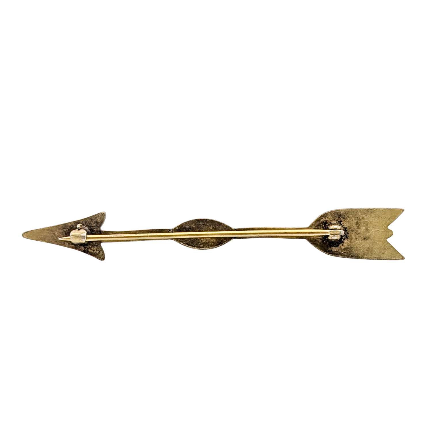 Antique Victorian Arrow Onyx Inlay Brooch