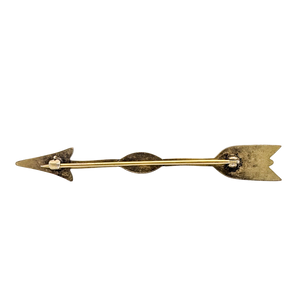 Antique Victorian Arrow Onyx Inlay Brooch