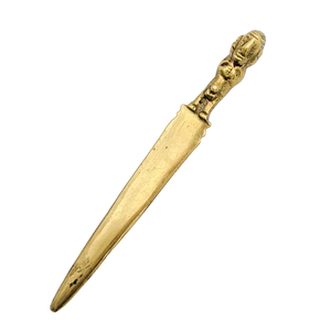 Vintage Brass Fertility Letter Opener