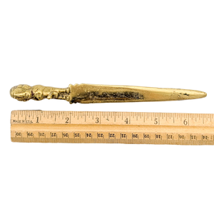 Vintage Brass Fertility Letter Opener