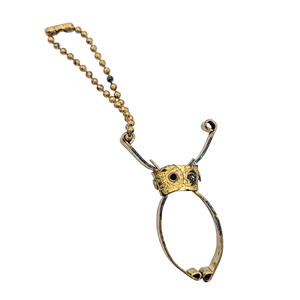 Vintage Ornate Gold Tone Glove Clip Keychain