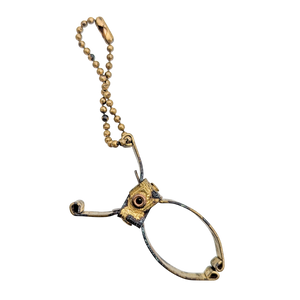 Vintage Ornate Gold Tone Glove Clip Keychain