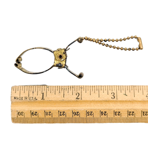 Vintage Ornate Gold Tone Glove Clip Keychain