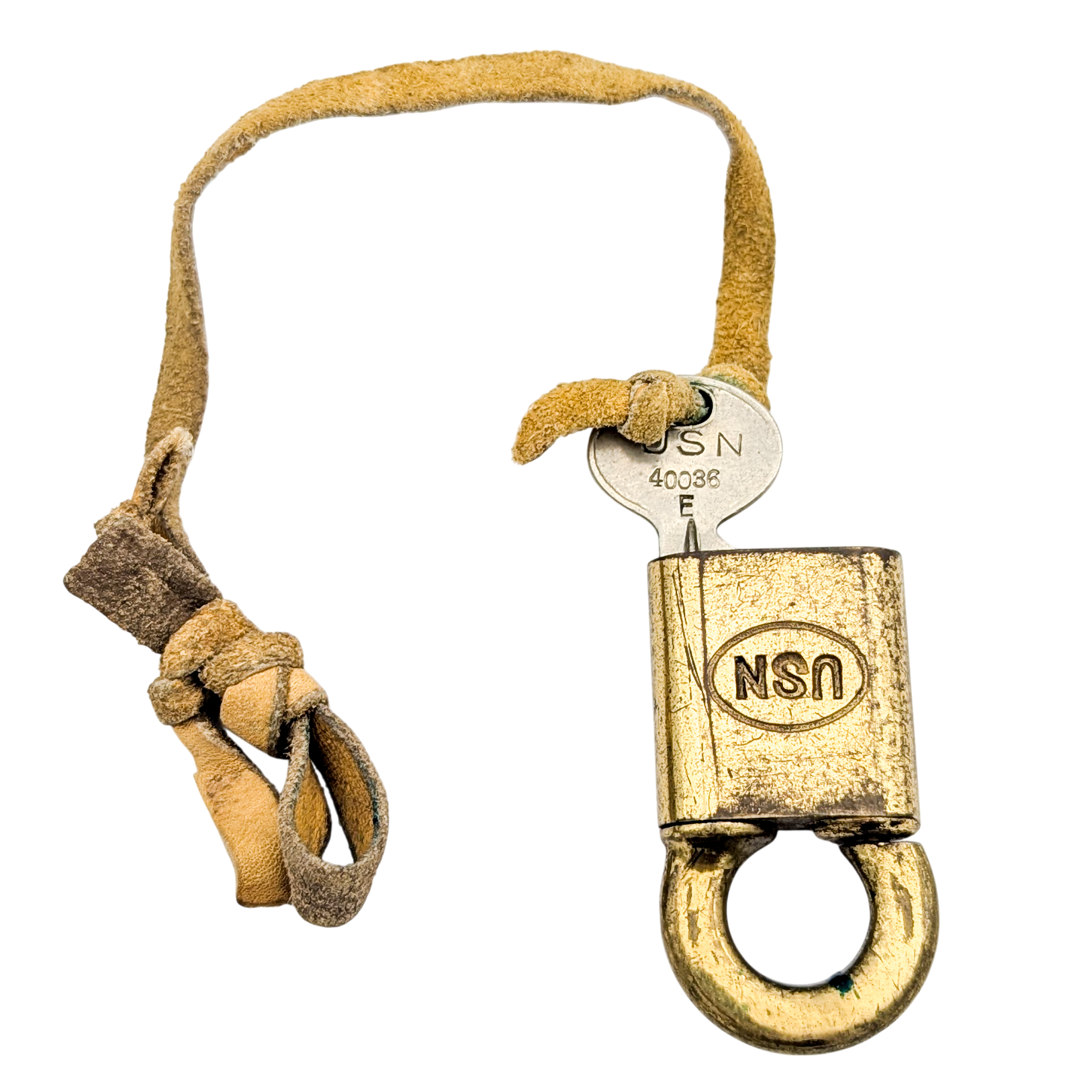 Vintage Corbin Brass USN Push Padlock