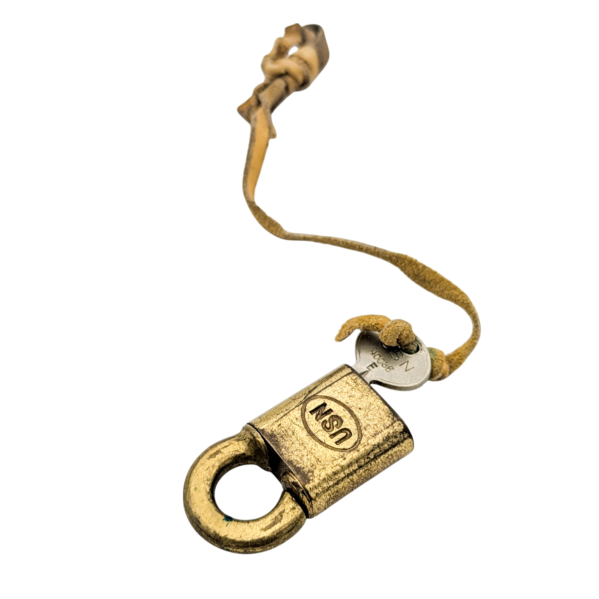 Vintage Corbin Brass USN Push Padlock