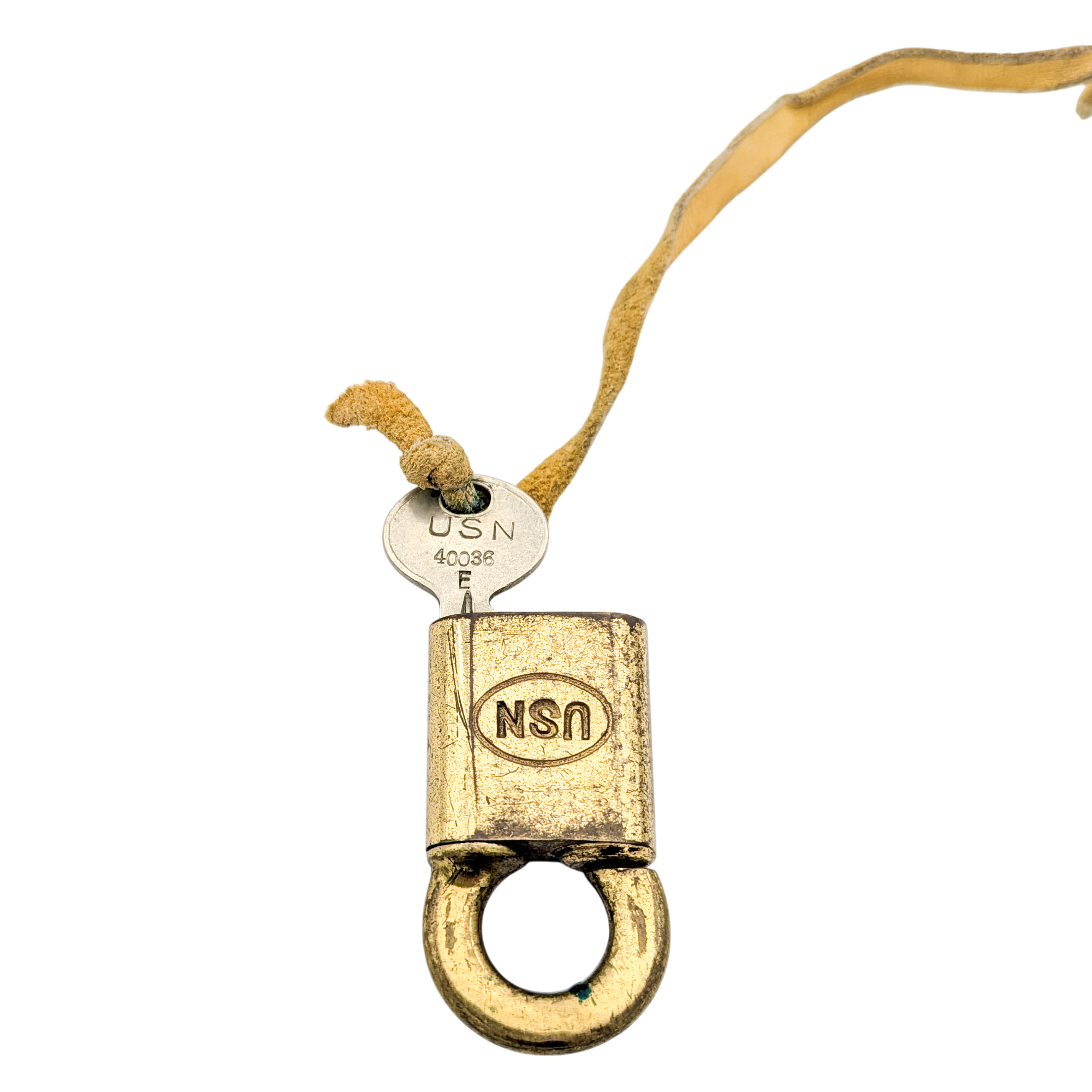 Vintage Corbin Brass USN Push Padlock