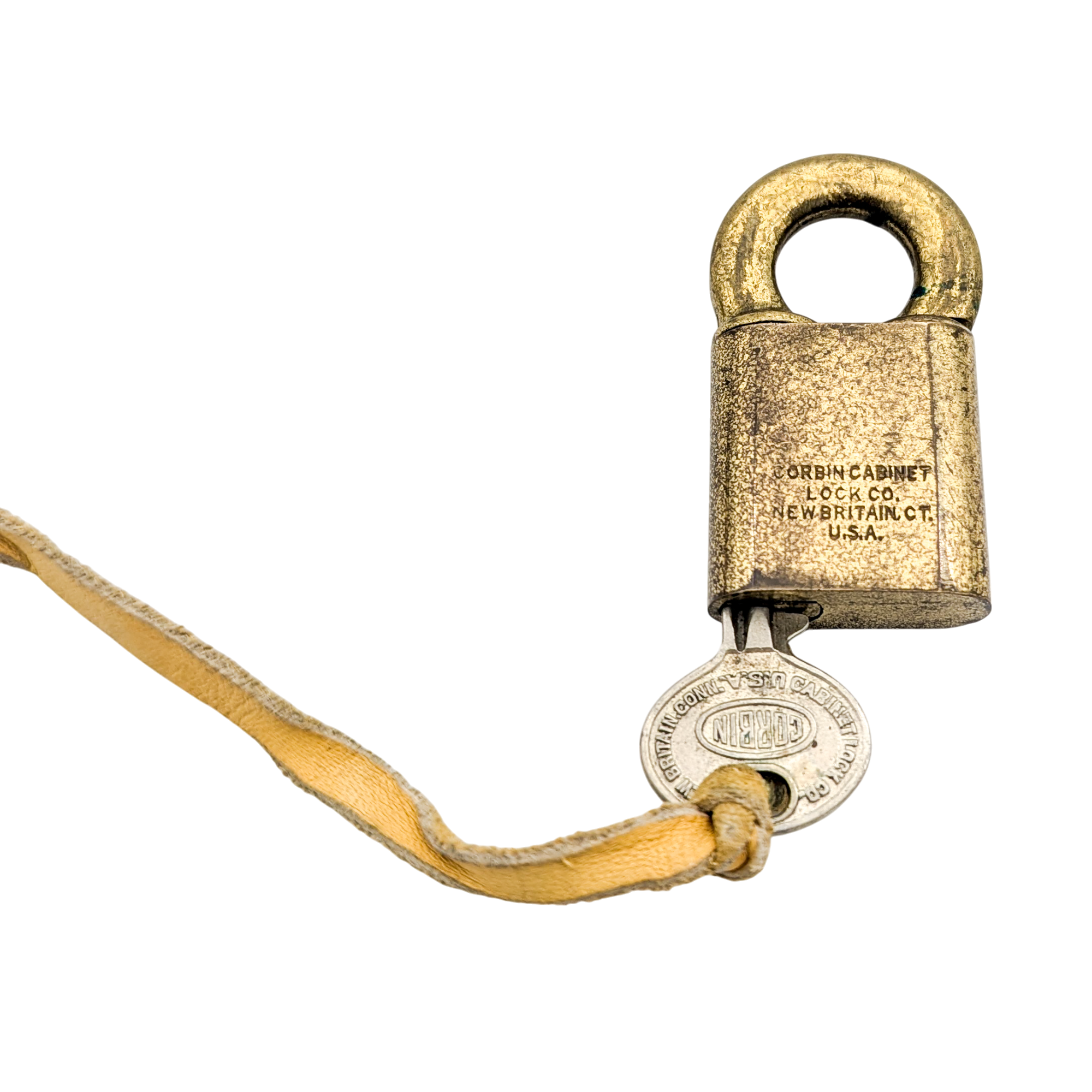 Vintage Corbin Brass USN Push Padlock