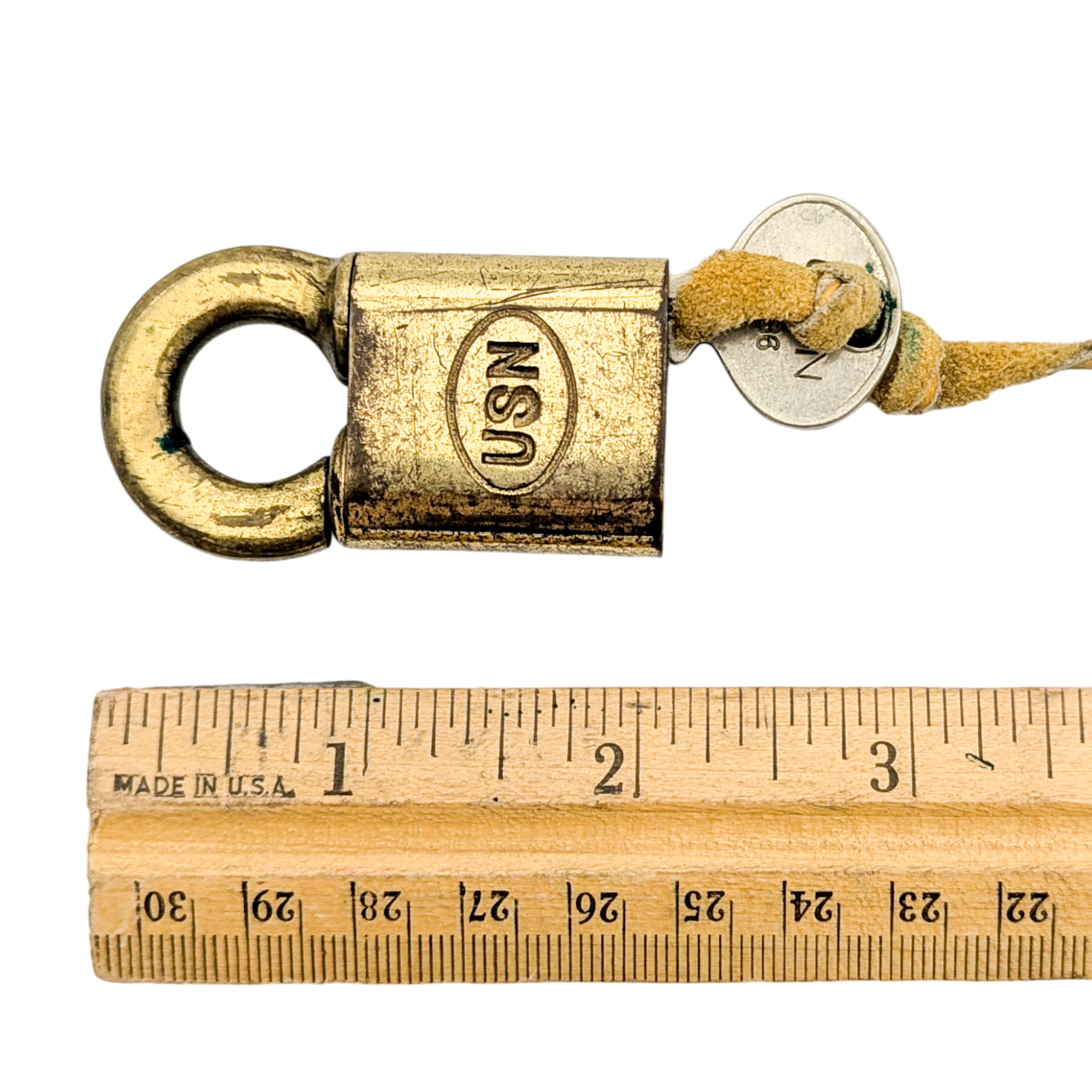 Vintage Corbin Brass USN Push Padlock