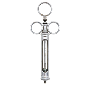 Antique Metal & Glass Syringe