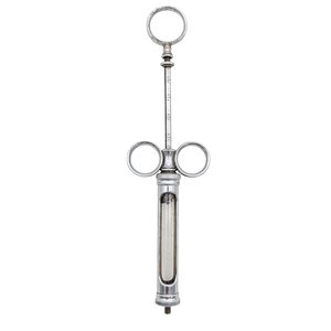 Antique Metal & Glass Syringe