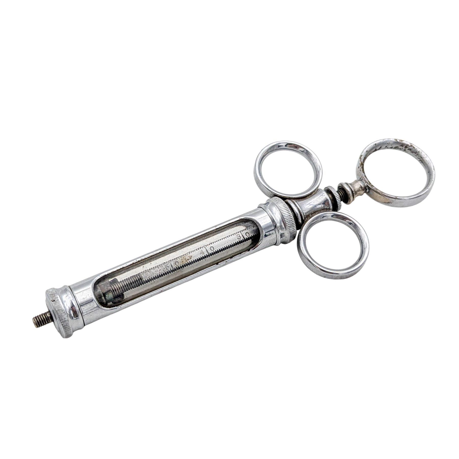 Antique Metal & Glass Syringe