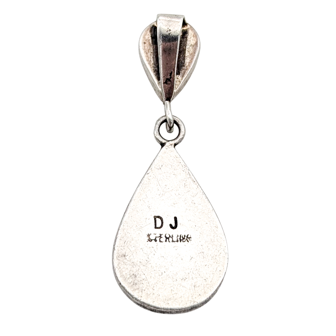 Sterling Silver Multi Stone Mosaic Inlaid Pendant
