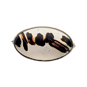 Antique Edwardian Gold Filled Montana Agate Brooch