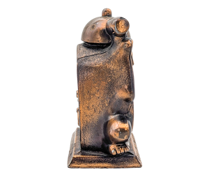 Vintage Time to Save Copper Clock Bank