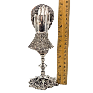 Silverplated Victorian Revival Hand Clip Note Holder