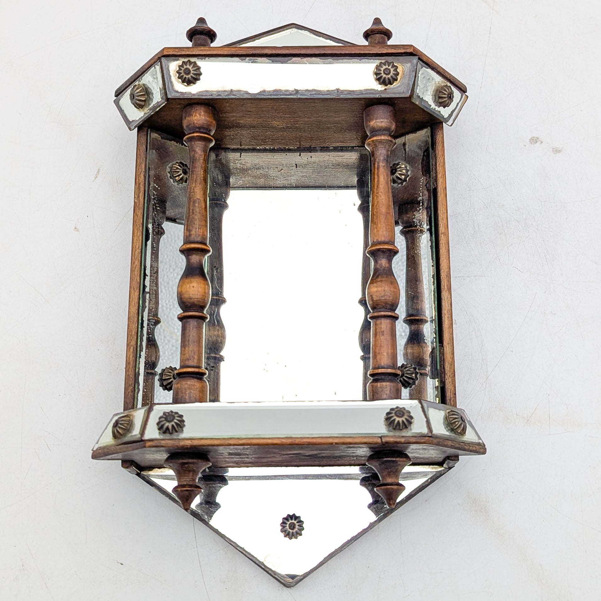 Antique Victorian English Mahogany Wall Shelf