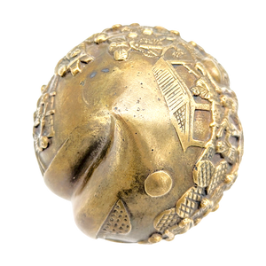 Vintage Chinese Brass Peach Sculpture
