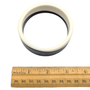 Vintage Laminated Black/White Lucite Bangle