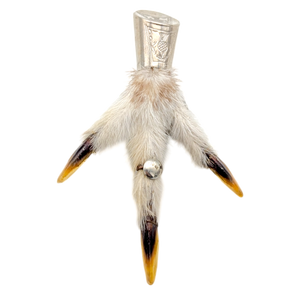 Vintage Scottish Taxidermy Grouse Foot Brooch