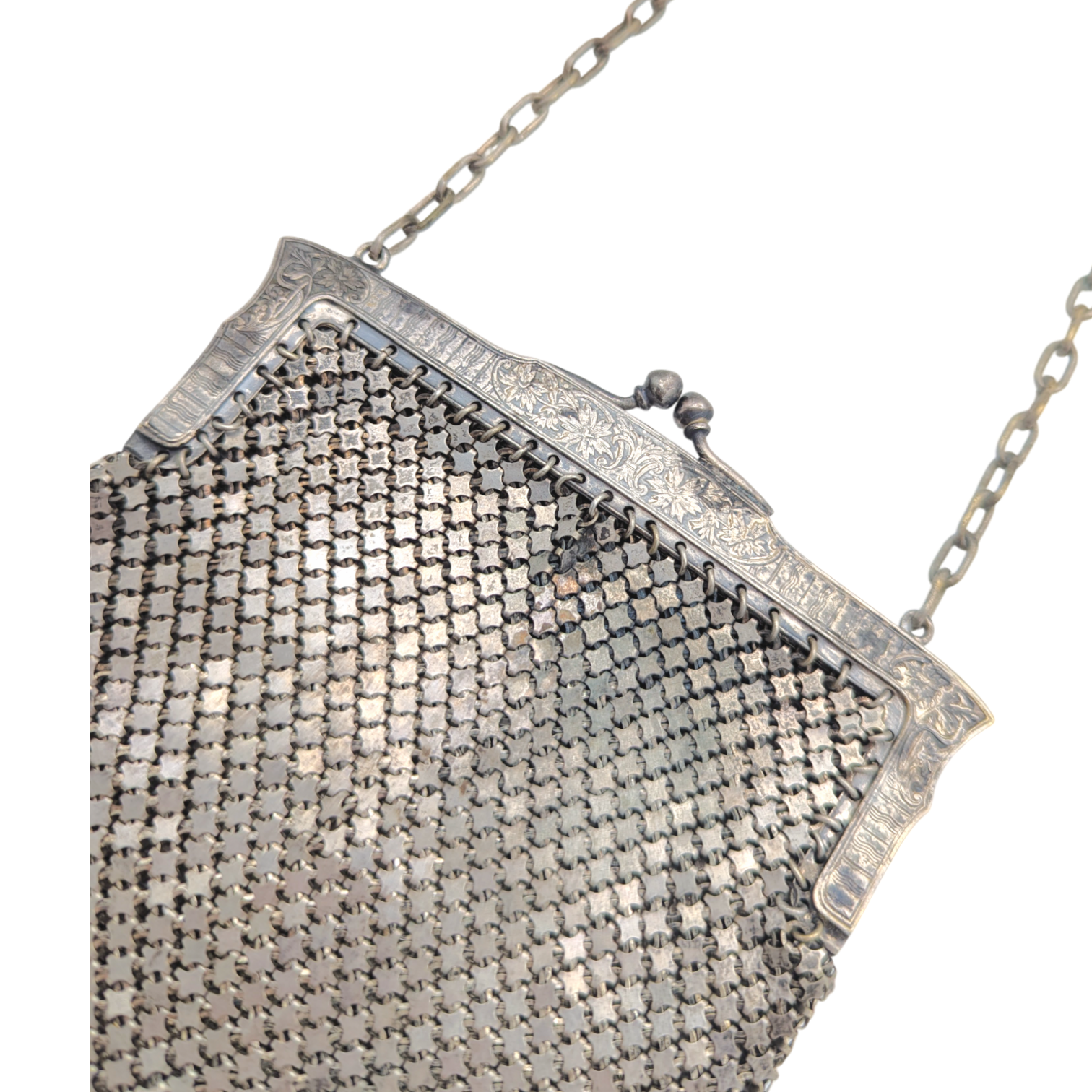 Antique German Silver Mesh Purse