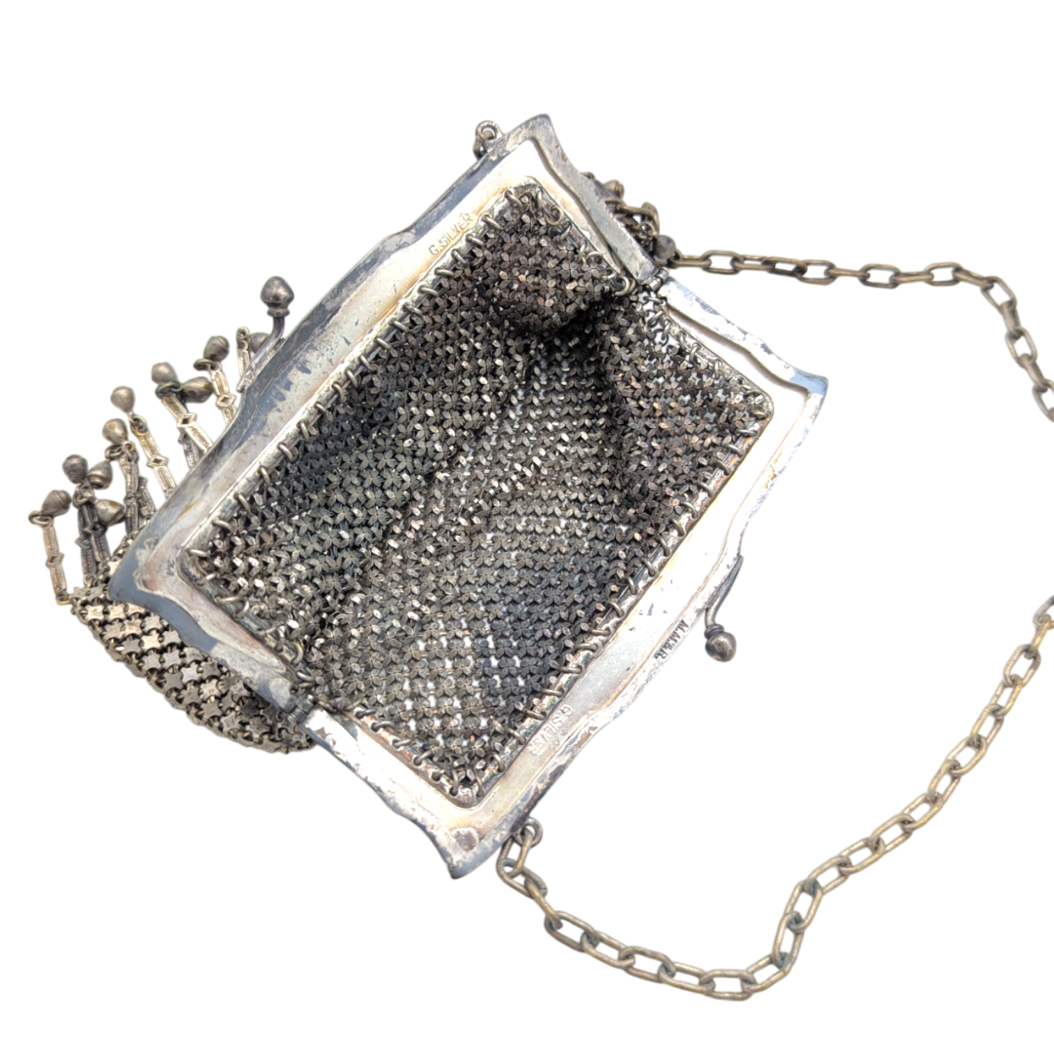 Antique German Silver Mesh Purse