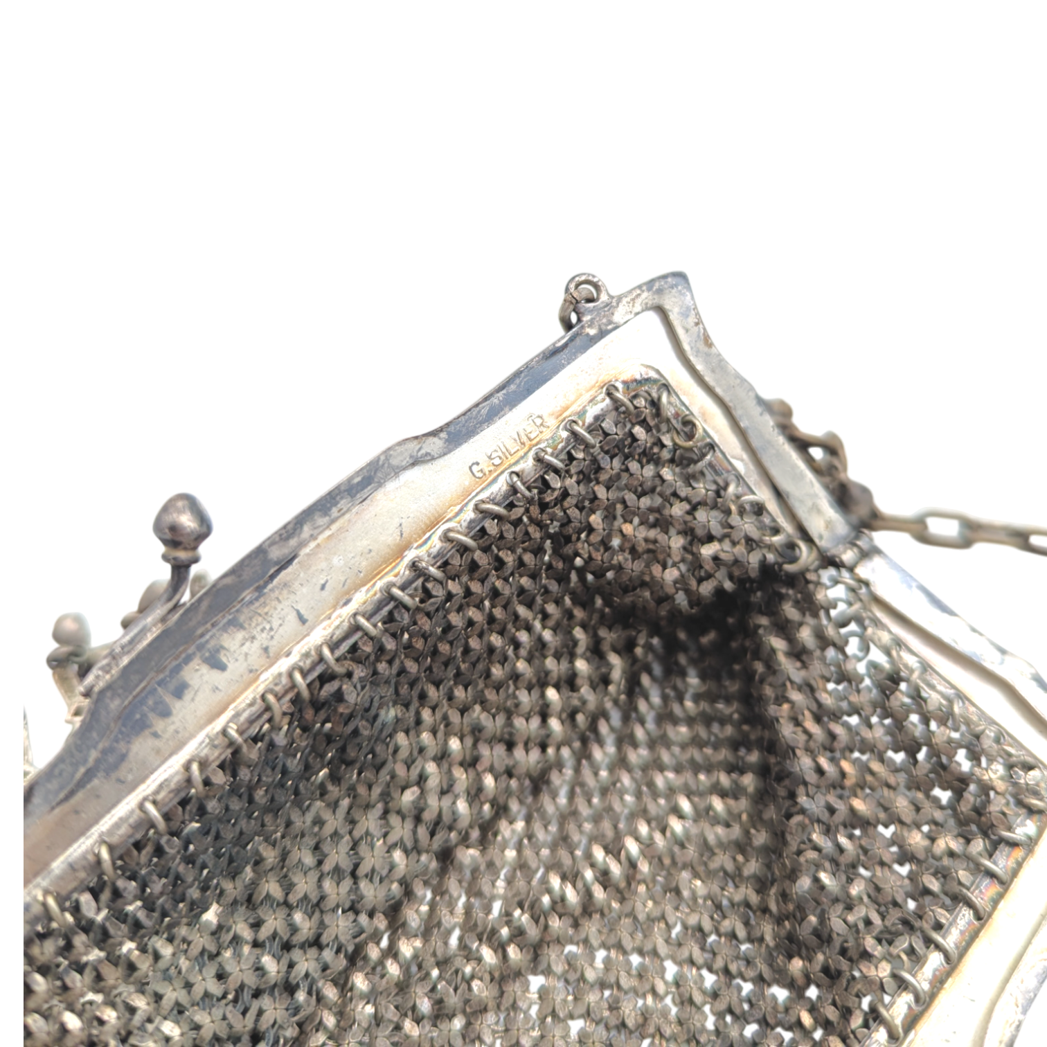 Antique German Silver Mesh Purse