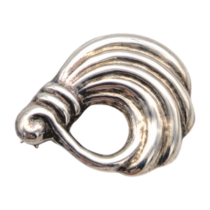 Vintage Taxco 925 Silver Brooch Embossed