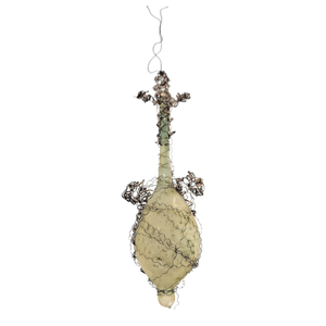 Antique Victorian Glass Lute Ornament