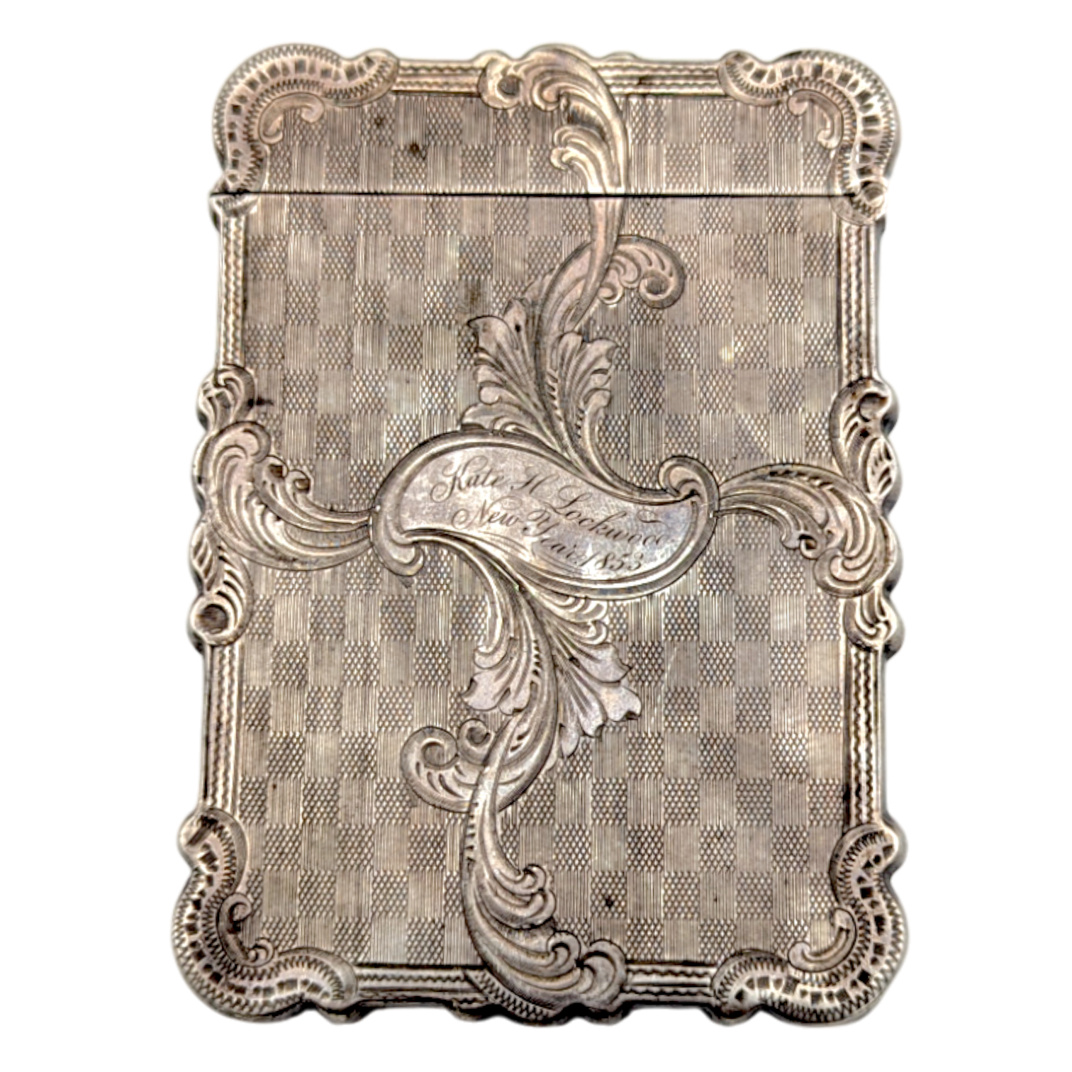 Antique 1853 Coin Silver Card Case