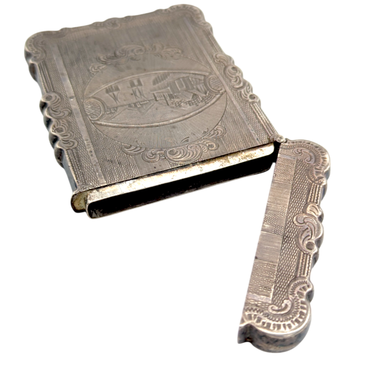 Antique 1853 Coin Silver Card Case
