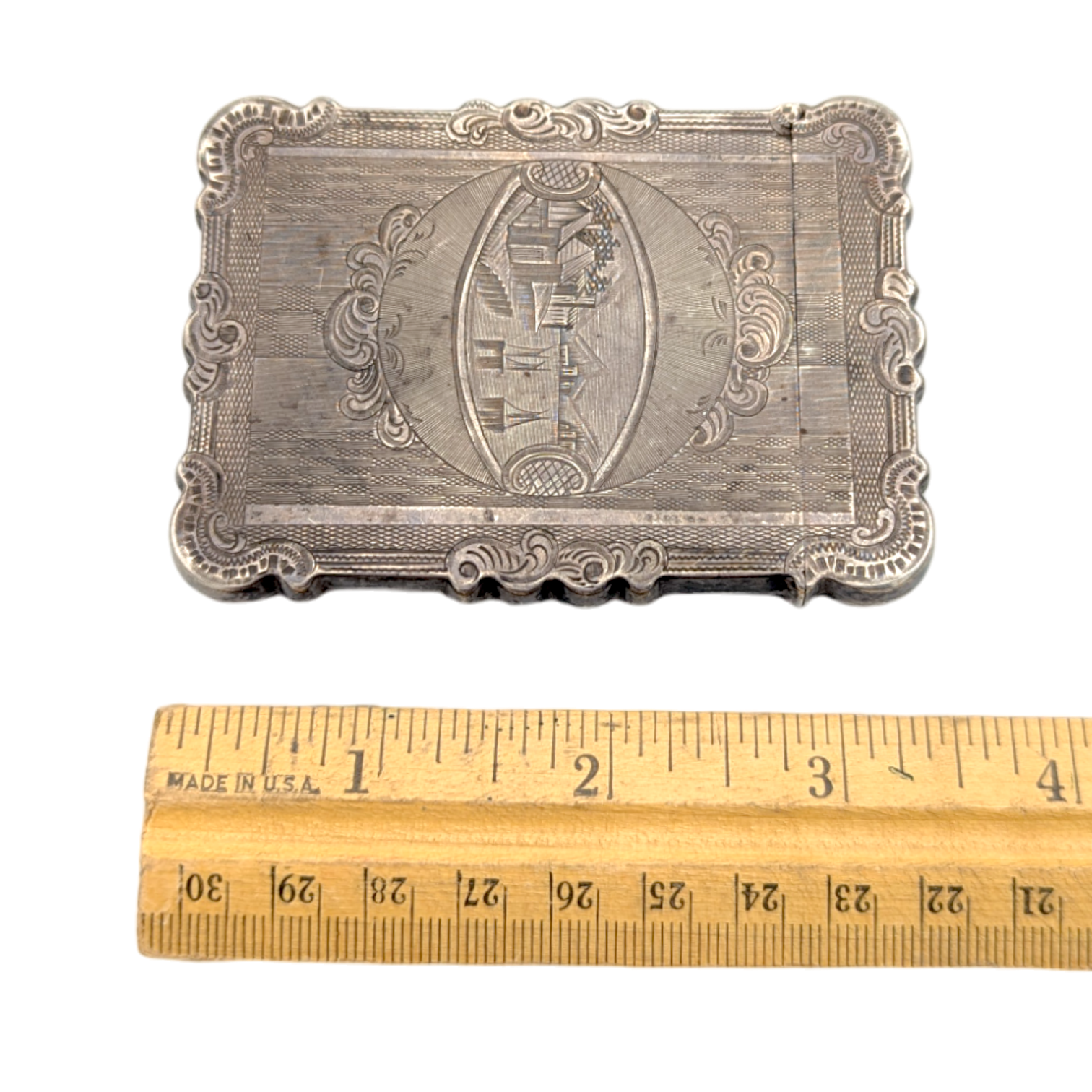 Antique 1853 Coin Silver Card Case