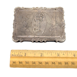 Antique 1853 Coin Silver Card Case
