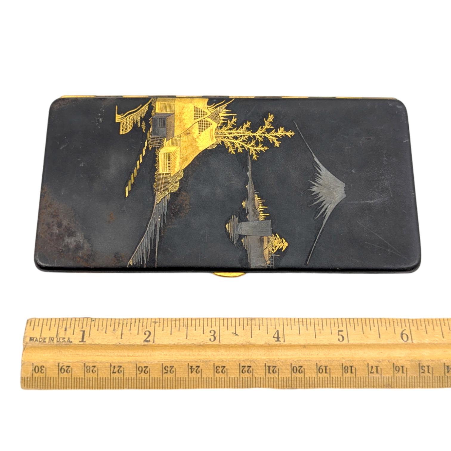 Vintage Japanese Damascene Cigarette Case