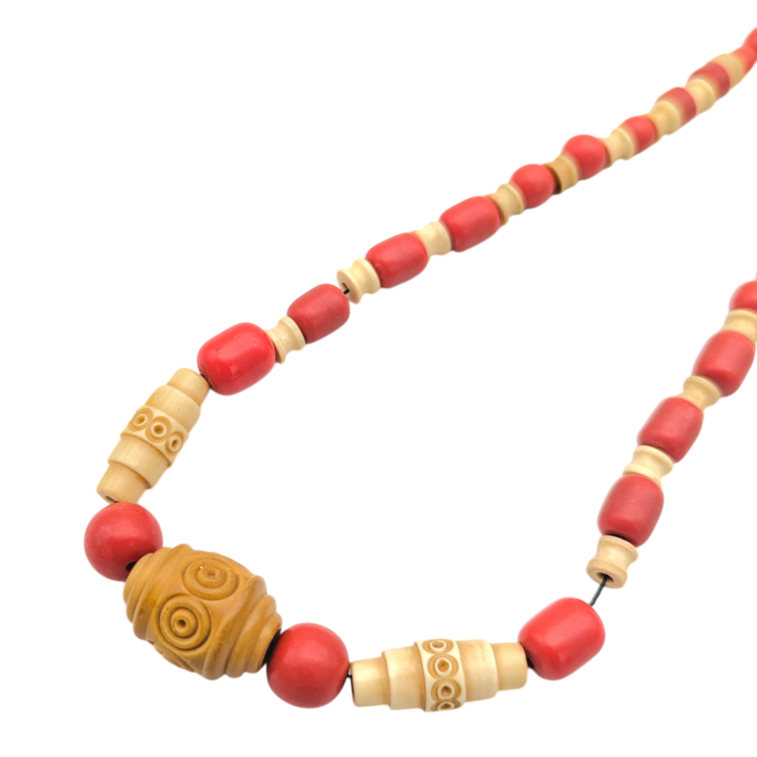 Antique Art Deco Celluloid Bead Necklace