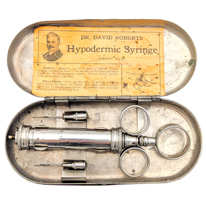 Antique Dr. David Roberts Veterinarian Hypodermic Syringe Set