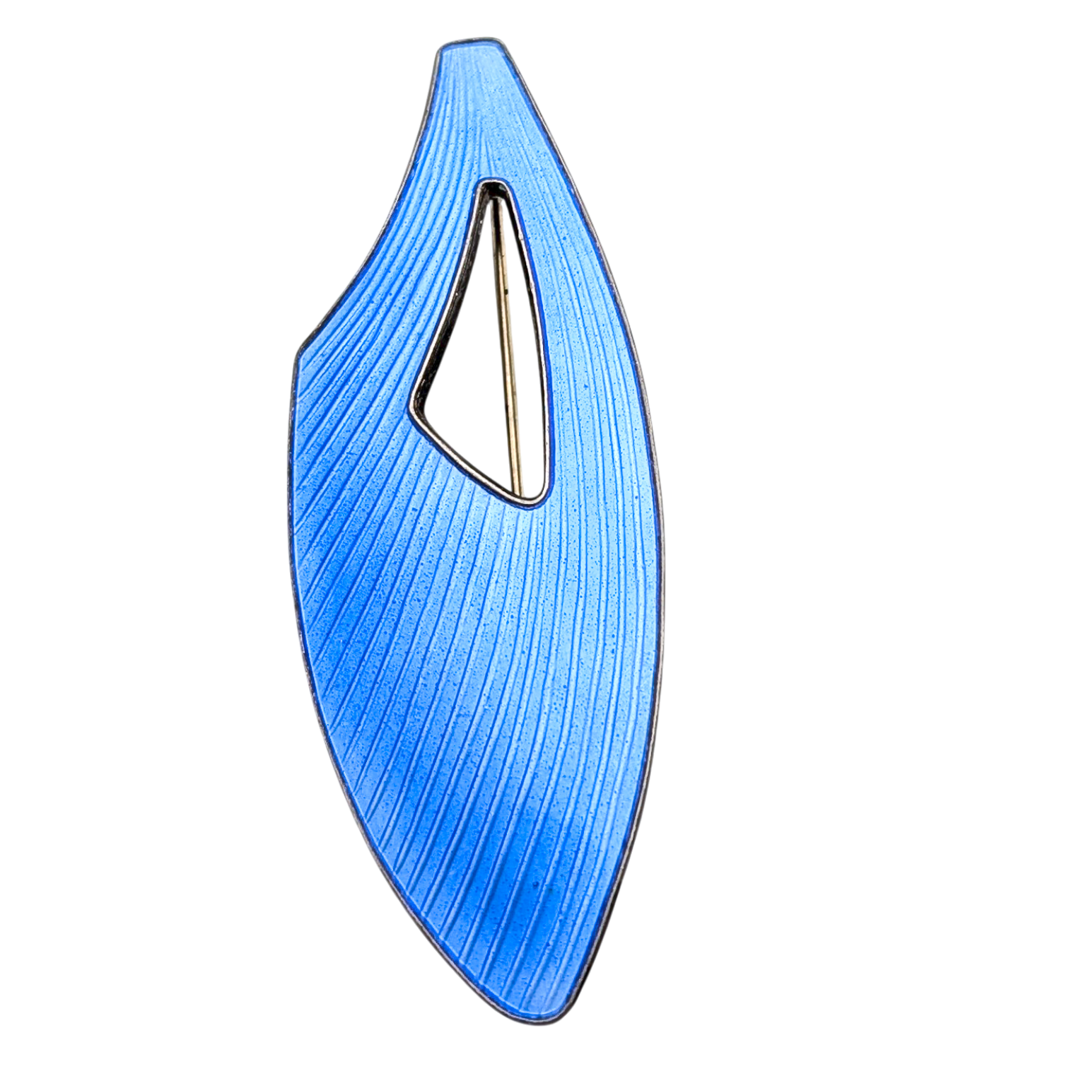 Vintage 925 Silver Danish Enamel Modernist Brooch