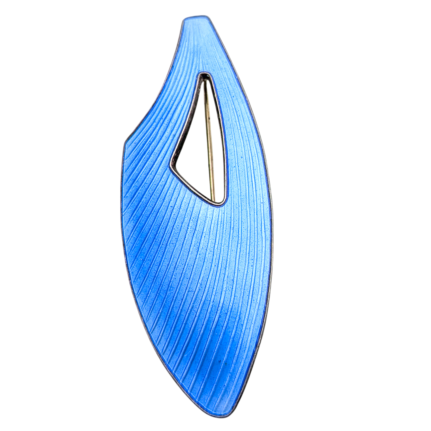 Vintage 925 Silver Danish Enamel Modernist Brooch