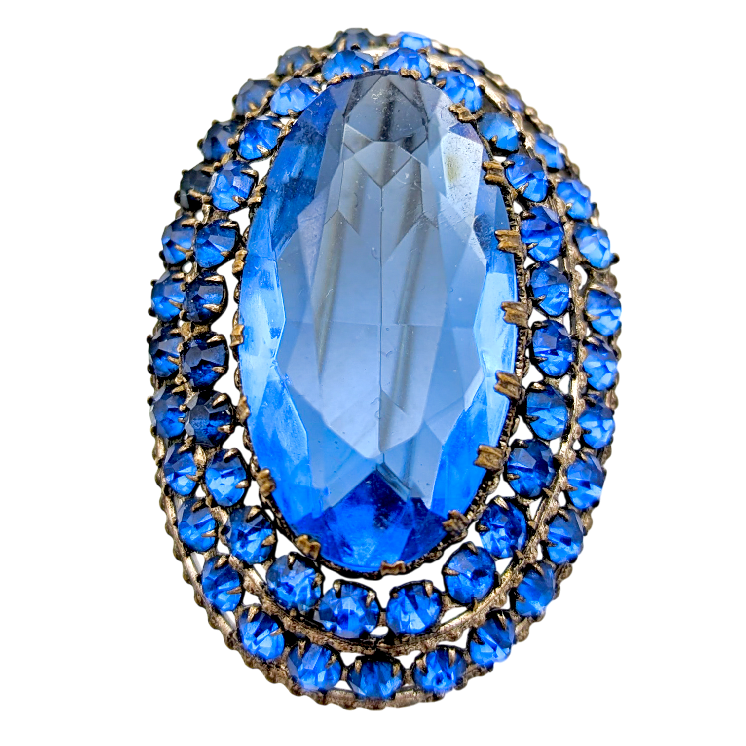 Antique Art Deco Czech Glass Brooch