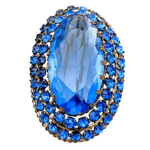 Antique Art Deco Czech Glass Brooch