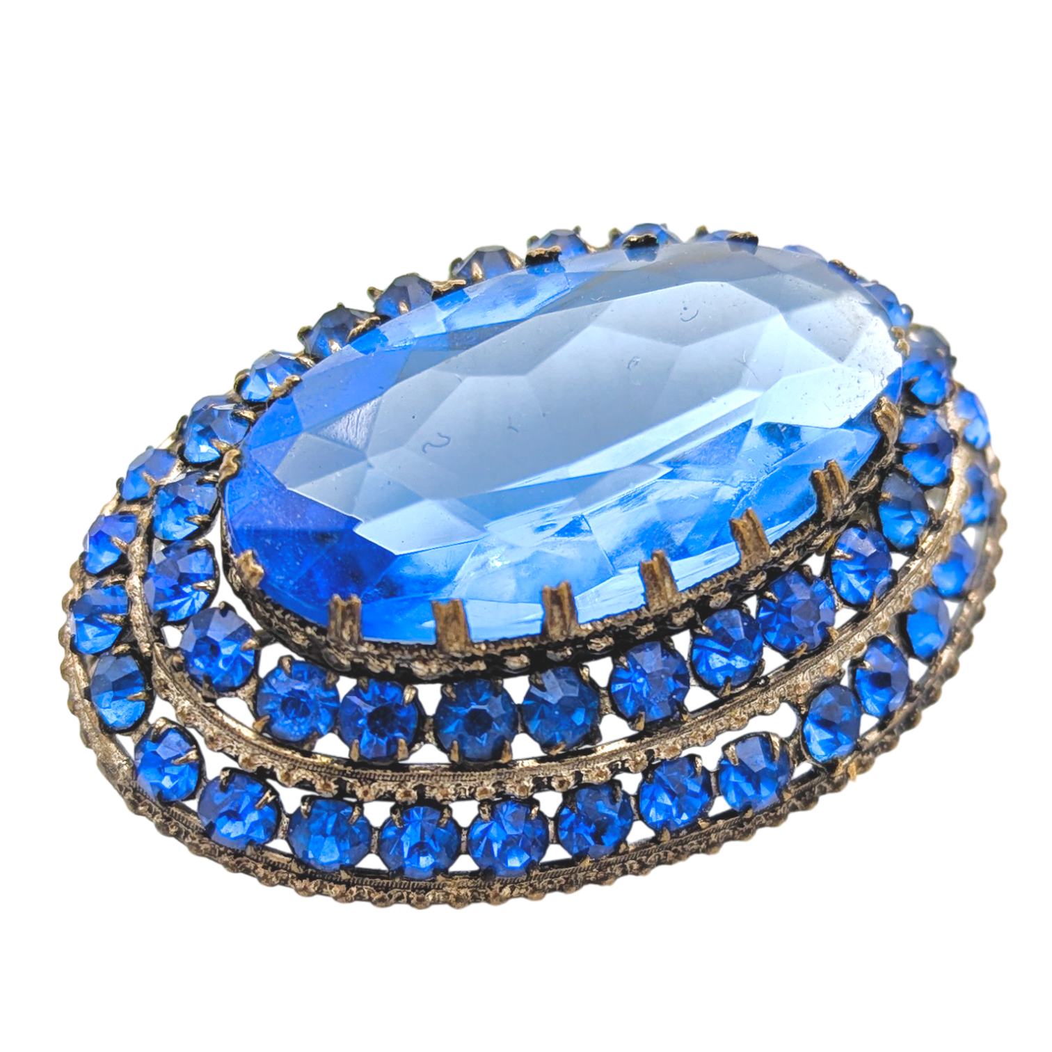 Antique Art Deco Czech Glass Brooch