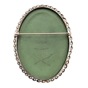 Vintage Sterling Silver Wedgwood Jasperware Brooch