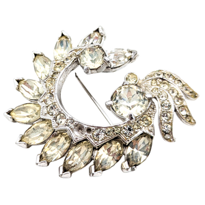 Vintage 1940s Eisenberg Crystal Brooch