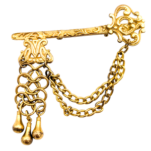 Vintage 1940s Skeleton Key Brooch