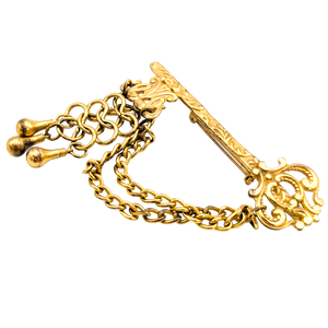 Vintage 1940s Skeleton Key Brooch