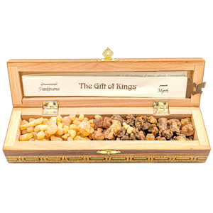 Vintage Spanish Inlaid Wood Box Full of Frankincense & Myrrh