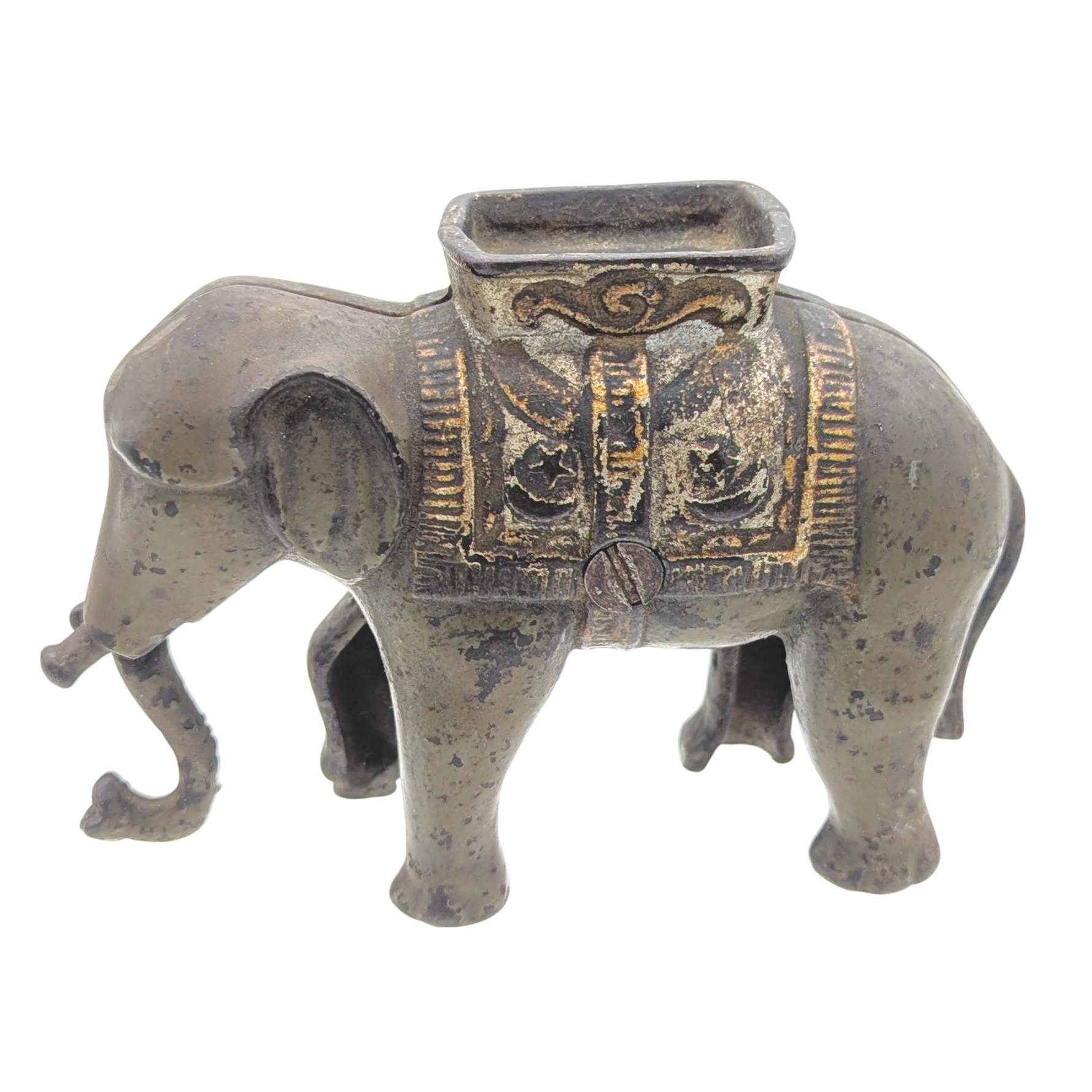 Antique Cast Iron Mechanical Elephant Bank